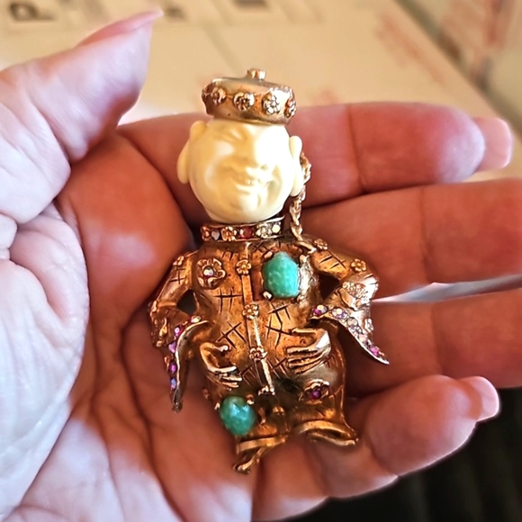 HAR RARE!!Maderin/ Chinese Brooch - Picture 1 of 5